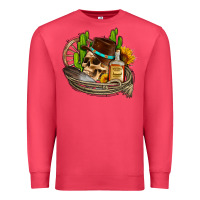 Cardinal cowboy cactus  sunflowers whiskey Premium Sweatshirt - AdoDesignShop