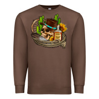 Chestnut cowboy cactus  sunflowers whiskey Premium Sweatshirt - AdoDesignShop