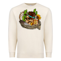 Sandshell cowboy cactus  sunflowers whiskey Premium Sweatshirt - AdoDesignShop