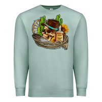 Seafoam cowboy cactus  sunflowers whiskey Premium Sweatshirt - AdoDesignShop