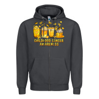 Smoke Childhood Cancer Awareness Coffee Cups Zipper Hoodie - texasbilliewilder