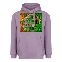 Lavender irish flag with shamrocks  dead inside but lucky Heavyweight Hoodie - AdoDesignShop