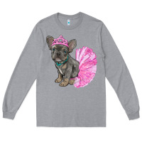 Heather Grey balerina french bulldog with tutu Long Sleeve Tee - RanaPortraitStore