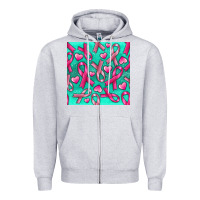 Heather Grey Cancer Ribbon with Heart Zipper Hoodie - texasbilliewilder