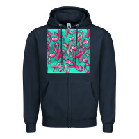 Navy Cancer Ribbon with Heart Zipper Hoodie - texasbilliewilder