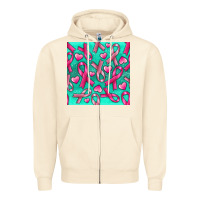 Sandshell Cancer Ribbon with Heart Zipper Hoodie - texasbilliewilder