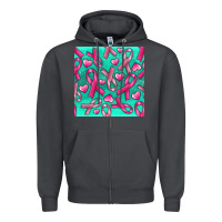 Smoke Cancer Ribbon with Heart Zipper Hoodie - texasbilliewilder