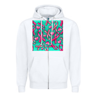 White Cancer Ribbon with Heart Zipper Hoodie - texasbilliewilder