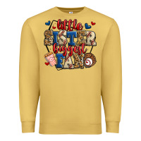 Antique Gold little sister biggest fan baseball Premium Sweatshirt - Jasminsmagicworld