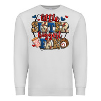 Dove Grey little sister biggest fan baseball Premium Sweatshirt - Jasminsmagicworld
