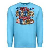 Ocean Blue little sister biggest fan baseball Premium Sweatshirt - Jasminsmagicworld