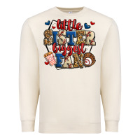 Sandshell little sister biggest fan baseball Premium Sweatshirt - Jasminsmagicworld