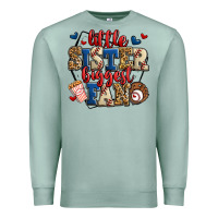 Seafoam little sister biggest fan baseball Premium Sweatshirt - Jasminsmagicworld