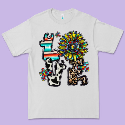 Love Autism Premium Tee Designed By Cowhidedigitalart