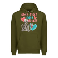 Army Green kinda broke kinda bougie Premium Hoodie - MaliasSmallBusiness