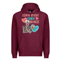 Burgundy kinda broke kinda bougie Premium Hoodie - MaliasSmallBusiness