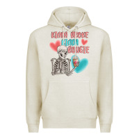 Oatmeal Heather kinda broke kinda bougie Premium Hoodie - MaliasSmallBusiness