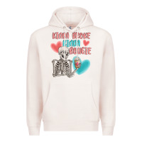 Pale Pink kinda broke kinda bougie Premium Hoodie - MaliasSmallBusiness