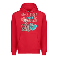 Red kinda broke kinda bougie Premium Hoodie - MaliasSmallBusiness
