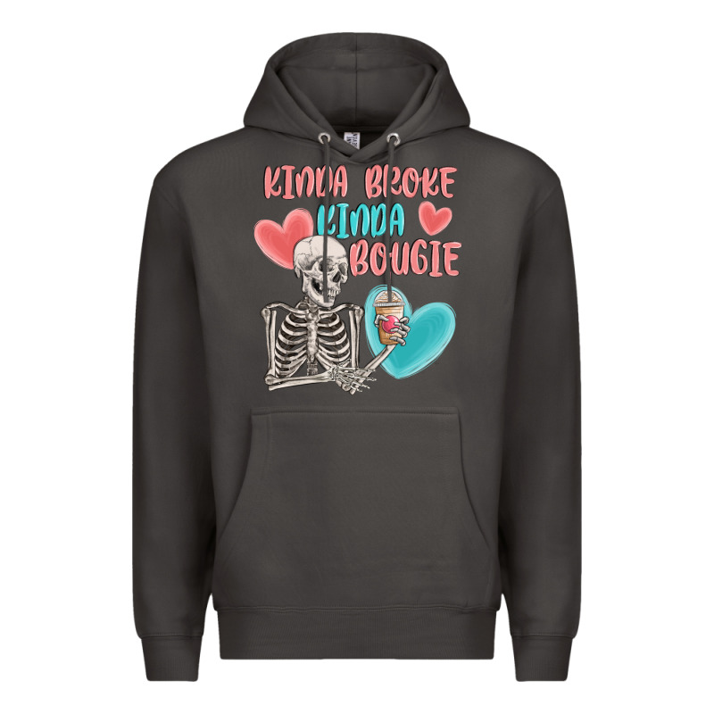 Kinda Broke Kinda Bougie Premium Hoodie by MaliasSmallBusiness | Teevron