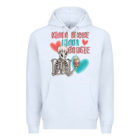 White kinda broke kinda bougie Premium Hoodie - MaliasSmallBusiness