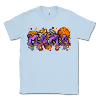 Dusty Blue mama basketball Classic Tee - Zillion Design Studio