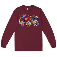 Burgundy usa with gnome billie wilder Long Sleeve Tee - texasbilliewilder