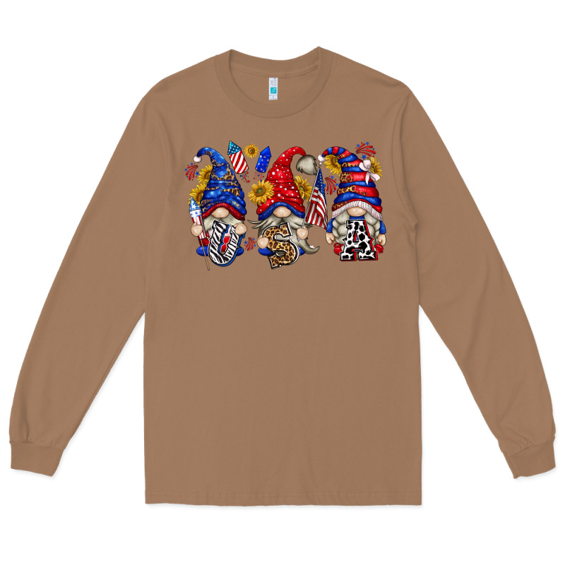 Usa With Gnome Billie Wilder Long Sleeve Tee by texasbilliewilder | Teevron