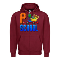 Burgundy p re school Zipper Hoodie - RanaPortraitStore