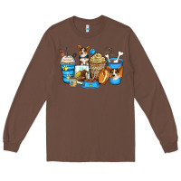 Chestnut corgi coffee cups Long Sleeve Tee - Zillion Design Studio
