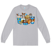 Moon Dust corgi coffee cups Long Sleeve Tee - Zillion Design Studio