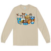 Mushroom corgi coffee cups Long Sleeve Tee - Zillion Design Studio