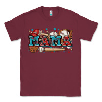 Burgundy mama baseball Classic Tee - Zillion Design Studio