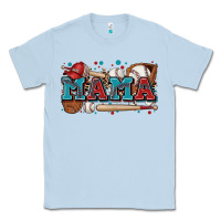 Dusty Blue mama baseball Classic Tee - Zillion Design Studio