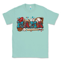 Seafoam mama baseball Classic Tee - Zillion Design Studio