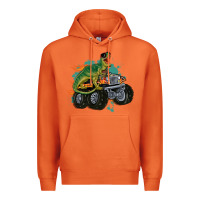 Carrot monster truck and t rex dinosaur Premium Hoodie - MaliasSmallBusiness