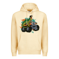 Pina Colada monster truck and t rex dinosaur Premium Hoodie - MaliasSmallBusiness
