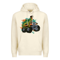 Sandshell monster truck and t rex dinosaur Premium Hoodie - MaliasSmallBusiness