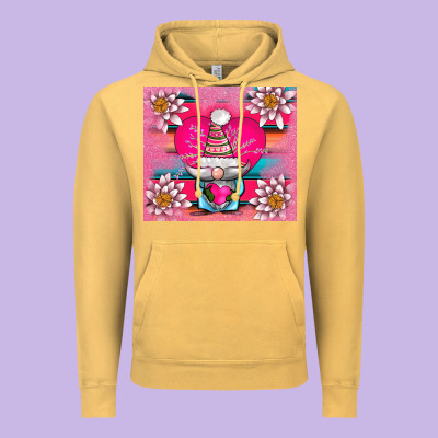V.d Gnome And Lotus Tumbler Vintage Hoodie Designed By Adodesignshop