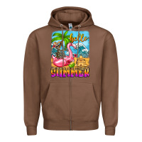 Chestnut hello summer skeleton Zipper Hoodie - Zillion Design Studio