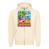 Sandshell hello summer skeleton Zipper Hoodie - Zillion Design Studio