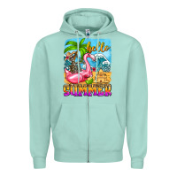 Seafoam hello summer skeleton Zipper Hoodie - Zillion Design Studio