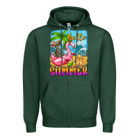 Sports Green hello summer skeleton Zipper Hoodie - Zillion Design Studio