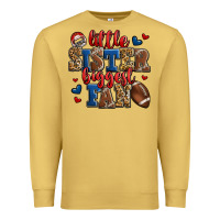 Antique Gold little sister biggest fan american football Premium Sweatshirt - Jasminsmagicworld