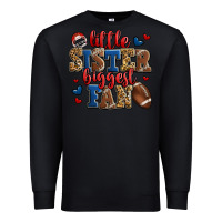 Black little sister biggest fan american football Premium Sweatshirt - Jasminsmagicworld