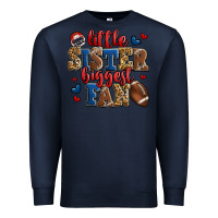 Navy little sister biggest fan american football Premium Sweatshirt - Jasminsmagicworld