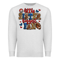 Oatmeal Heather little sister biggest fan american football Premium Sweatshirt - Jasminsmagicworld