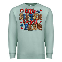 Seafoam little sister biggest fan american football Premium Sweatshirt - Jasminsmagicworld