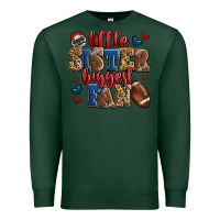 Sports Green little sister biggest fan american football Premium Sweatshirt - Jasminsmagicworld
