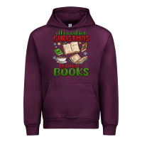 Mauve Wine all i want for christmas is more books Urban Hoodie - MaliasSmallBusiness